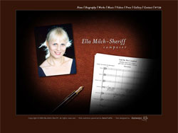 Ella Milch-Sheriff website screenshot 1